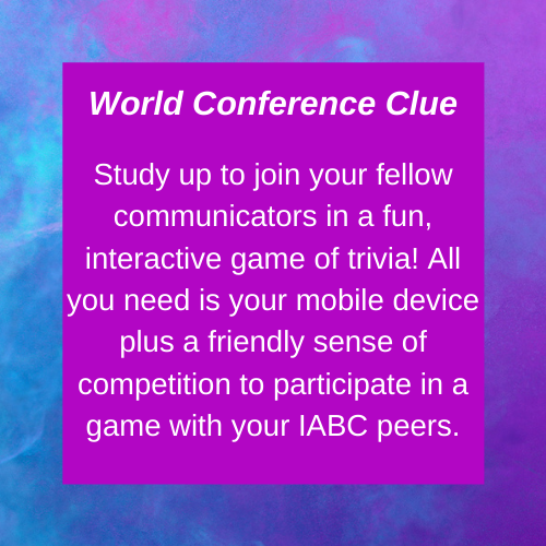 World Conference Clue graphic