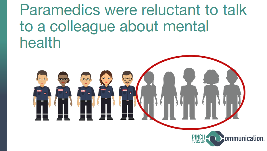 graphic about paramedic's reluctance to talk about mental health